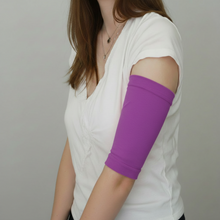Load image into Gallery viewer, PICC line cover in Purple on model