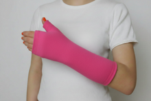 Load image into Gallery viewer, Wrist Brace Cover with Thumb in Barbie Pink
